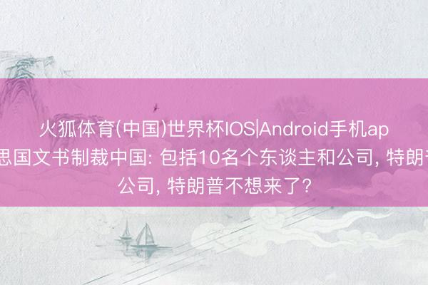 火狐体育(中国)世界杯IOS|Android手机app下载 好意思国文书制裁中国: 包括10名个东谈主和公司， 特朗普不想来了?