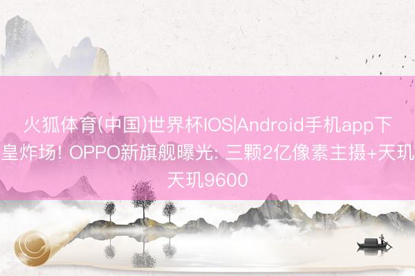 火狐体育(中国)世界杯IOS|Android手机app下载 机皇炸场! OPPO新旗舰曝光: 三颗2亿像素主摄+天玑9600