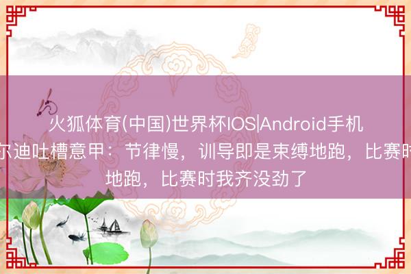 火狐体育(中国)世界杯IOS|Android手机app下载 瓦尔迪吐槽意甲：节律慢，训导即是束缚地跑，比赛时我齐没劲了