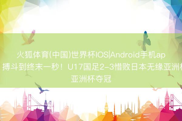 火狐体育(中国)世界杯IOS|Android手机app下载 搏斗到终末一秒！U17国足2-3惜败日本无缘亚洲杯夺冠